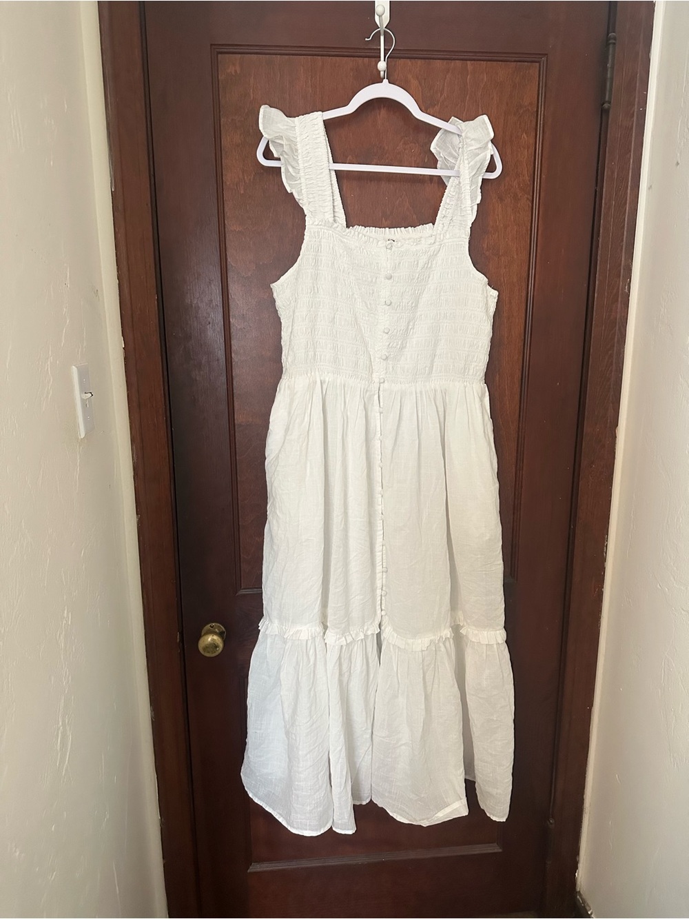 By Anthropologie The Peregrine Square-Neck Midi Dress Size 1X - Picture 2 of 5